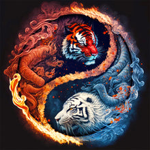 Load image into Gallery viewer, Tai Chi Tiger-Full Round Diamond Painting-40x40cm

