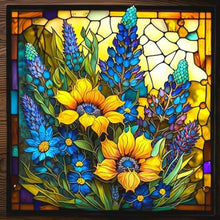 Load image into Gallery viewer, Stained Glass Sunflower-Full Round Diamond Painting-35x35cm

