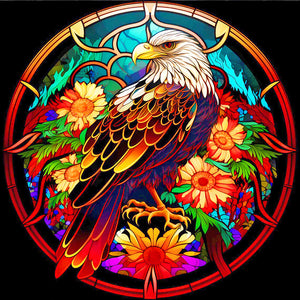 Stained Glass Animal-Full Round Diamond Painting-30x30cm