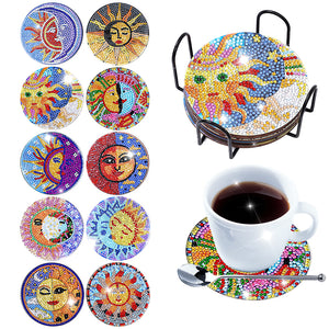 Cartoon Plants-Wooden Diamond Coaster