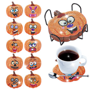 Cartoon Plants-Wooden Diamond Coaster