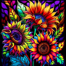 Load image into Gallery viewer, Flower-Full Round Diamond Painting-30x30cm
