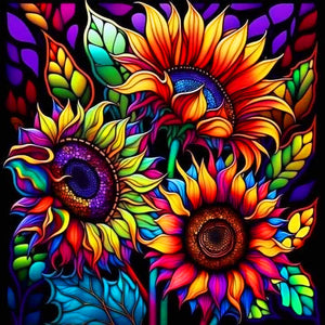 Flower-Full Round Diamond Painting-30x30cm