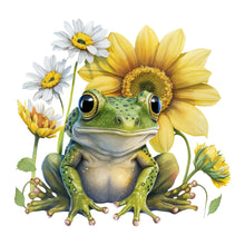 Load image into Gallery viewer, Sunflower Frog-Full Round Diamond Painting-30x30cm
