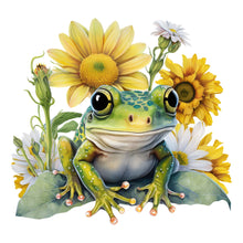 Load image into Gallery viewer, Sunflower Frog-Full Round Diamond Painting-30x30cm
