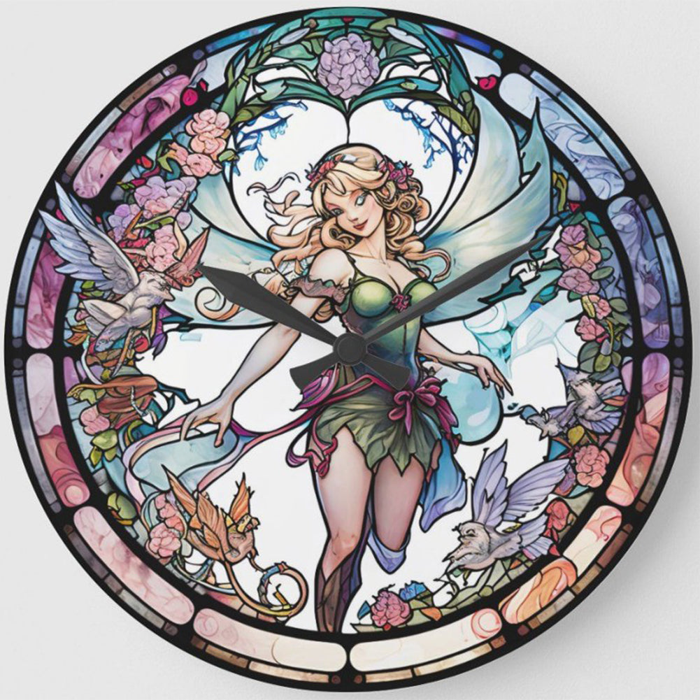 Stained Glass Elf-Full Round Diamond Painting-30x30cm