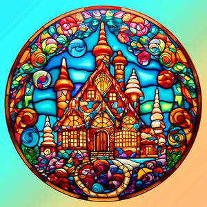 Small House-Full Round Diamond Painting-30x30cm
