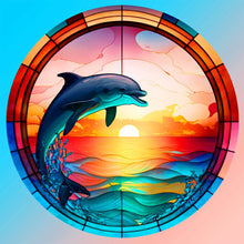 Load image into Gallery viewer, Stained Glass Animal-Full Round Diamond Painting-30x30cm
