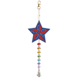 Independence Day Pentagram-Crystal Light Catcher