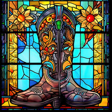 Load image into Gallery viewer, Stained Glass Chelsea-Full Round Diamond Painting-30x30cm
