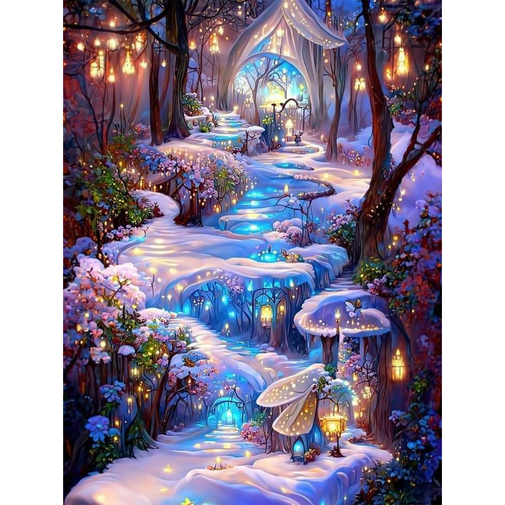 Dream Landscape-Full Round Diamond Painting-30x40cm