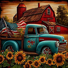 Load image into Gallery viewer, Flower Truck-Full Round Diamond Painting-30x30cm

