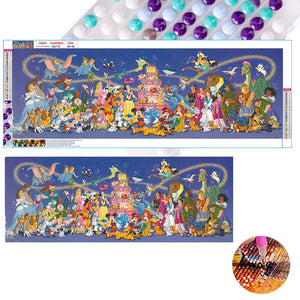Cartoon-Full Round Diamond Painting-80x30cm-Large Size