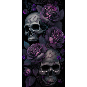 Skull-Full Round Diamond Painting-40x80cm-Large Size