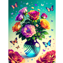 Load image into Gallery viewer, Rose-Full Round Diamond Painting-30x40cm
