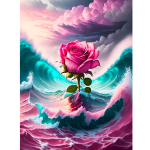 Rose-Full Round Diamond Painting-30x40cm