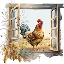 Load image into Gallery viewer, Chicken Coop-Full Round Diamond Painting-30x30cm
