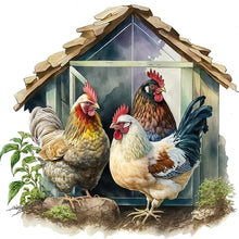Load image into Gallery viewer, Chicken Coop-Full Round Diamond Painting-30x30cm
