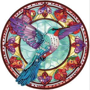 Stained Glass Butterfly-Partial Special Diamond Painting-30x30cm
