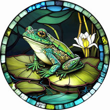 Load image into Gallery viewer, Stained Glass Flower-Full Round Diamond Painting-30x30cm
