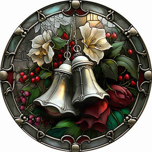 Stained Glass Flower-Full Round Diamond Painting-30x30cm