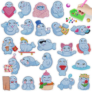 2pcs/set-Cartoon-Diamond Sticker