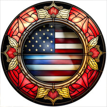 Load image into Gallery viewer, American Flag-Full Round Diamond Painting-30x30cm
