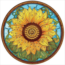 Load image into Gallery viewer, Stained Glass Sunflower-Partial Special Diamond Painting-30x30cm
