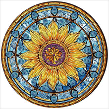 Load image into Gallery viewer, Stained Glass Sunflower-Partial Special Diamond Painting-30x30cm
