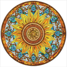 Load image into Gallery viewer, Stained Glass Sunflower-Partial Special Diamond Painting-30x30cm
