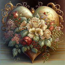 Load image into Gallery viewer, Love Flower Frame-Full Round Diamond Painting-30x30cm
