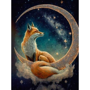 Fox-Full Round Diamond Painting-30x40cm