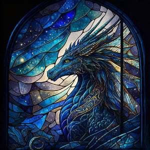Stained Glass Animal-Full Round Diamond Painting-30x30cm