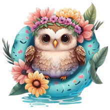 Load image into Gallery viewer, Summer Swimming Owl-Full Round Diamond Painting-30x30cm
