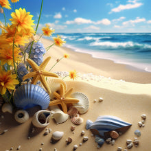 Load image into Gallery viewer, Sunflower Beach-Full Round Diamond Painting-30x30cm

