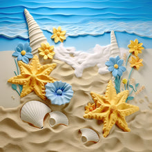 Load image into Gallery viewer, Sunflower Beach-Full Round Diamond Painting-30x30cm
