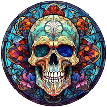Load image into Gallery viewer, Stained Glass Halloween-Full Round Diamond Painting-30x30cm
