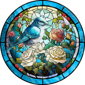 Stained Glass Animal-Full Round Diamond Painting-30x30cm