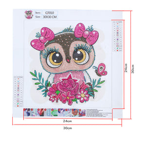 Owl-Special Shaped Crystal Diamond Painting-30*30cm