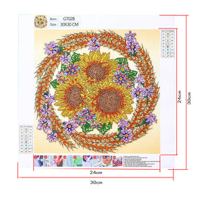Sunflower-Special Shaped Crystal Diamond Painting-30*30cm