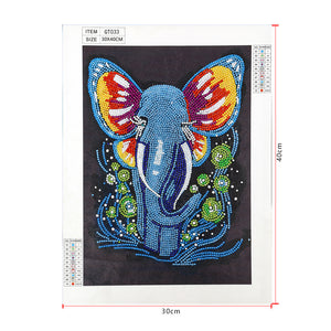 Elephant-Special Shaped Crystal Diamond Painting-30*40cm