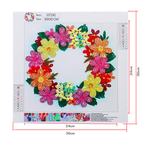Wreath-Special Shaped Crystal Diamond Painting-30*30cm