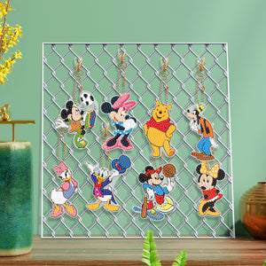 8pcs Mickey Mouse Double Sided Keychain