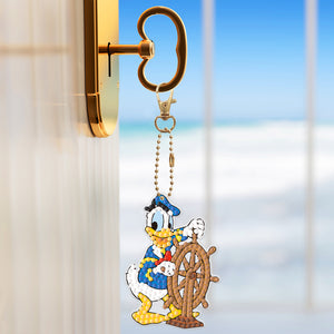 6pcs Donald Duck Double Sided Keychain
