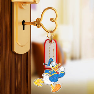 6pcs Donald Duck Double Sided Keychain