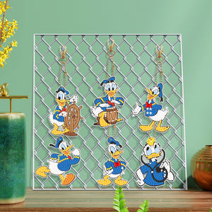 6pcs Donald Duck Double Sided Keychain