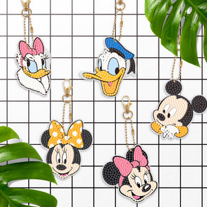 5pcs Mickey Mouse Double Sided Keychain