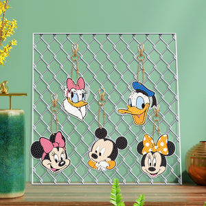 5pcs Mickey Mouse Double Sided Keychain