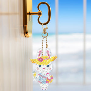 5pcs Rabbit Double Sided Keychain