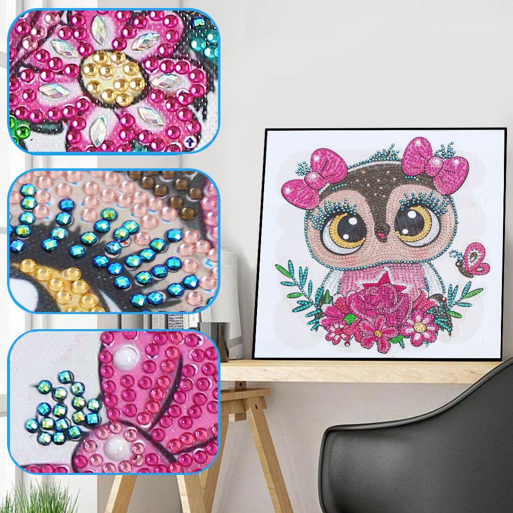 Owl-Special Shaped Crystal Diamond Painting-30*30cm